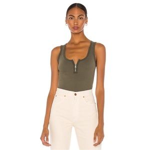 ALLSAINTS Alicia Bodysuit in Utility Green US Size 6